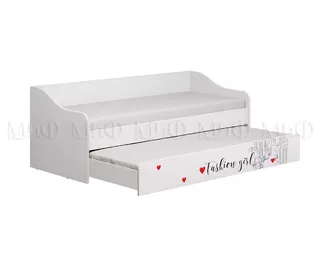 Кровать выдвижная Вега NEW Girl - Белый/Белый глянец (МИФ)