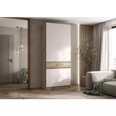 Шкаф Роджина - Дуб Крафт серый / Кашемир (МИФ)