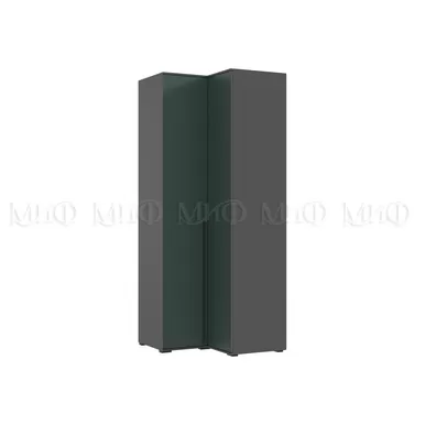 Шкаф угловой Норд - Графит / Изумрудный (МИФ)
