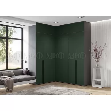 Шкафы Норд (Модульная композиция 1) - Графит / Изумрудный (МИФ)