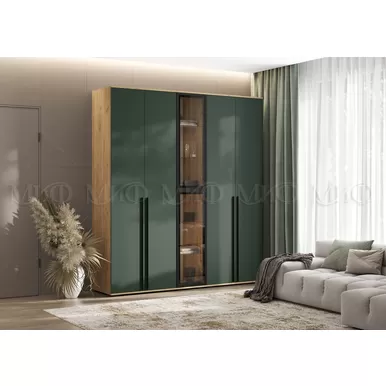 Модульные шкафы Норд (Композиция 2) - Дуб Крафт/Изумрудный (МИФ)