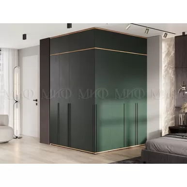 Модульные шкафы Норд (Композиция 3) - Дуб Крафт/Изумрудный (МИФ)