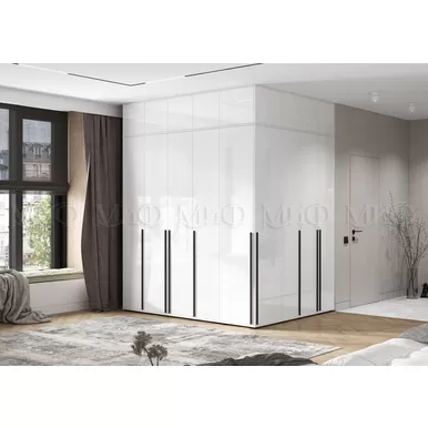 Модульные шкафы Норд (Композиция 3) - Белый/Белый глянец (МИФ)