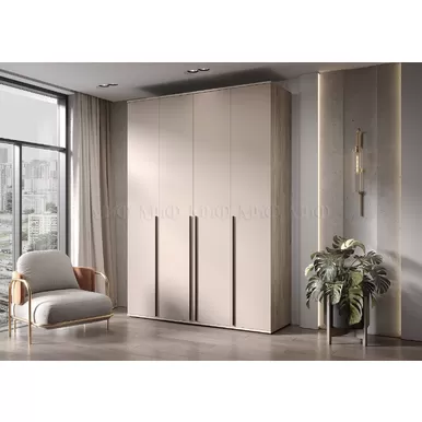 Шкаф 4-х створчатый Норд (1600) - Дуб Крафт серый/Кашемир (МИФ)