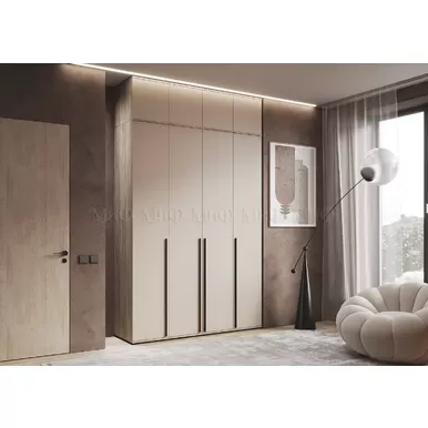 Шкаф 4-х створчатый Норд с антресолью (1600) - Дуб Крафт серый/Кашемир (МИФ)