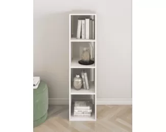 Стеллаж Ник (4 ячейки) - Белый снег (Е1)