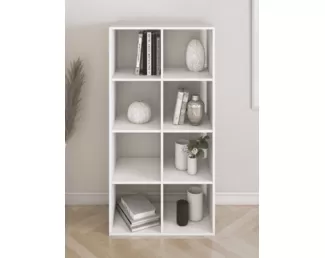 Стеллаж Ник (8 ячеек) - Белый снег (Е1)