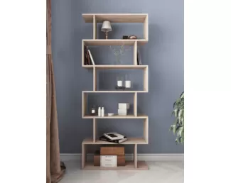 Стеллаж-змейка Ник - Дуб Сонома (Е1)