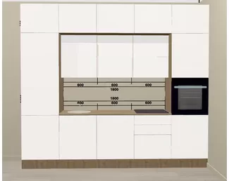 Кухня Эстетик 3.0м - Магнолия матовый (Сурская мебель)