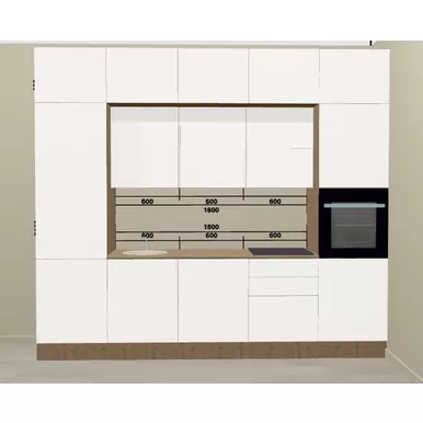 Кухня Эстетик 3.0м - Магнолия матовый (Сурская мебель)