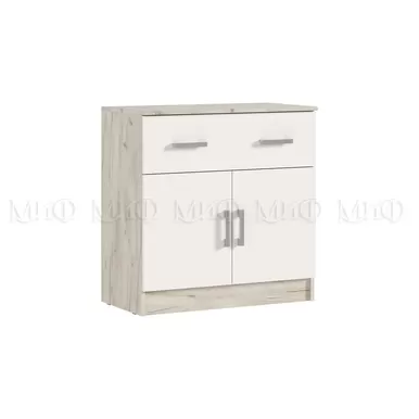 Комод Бася с ящиком и 2 дв.- Дуб Крафт серый/Кашемир (МИФ)