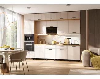 Кухонный гарнитур Бьянка 3.0м/1080мм - Кашемир (МИФ)