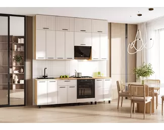 Кухонный гарнитур Бьянка 2.4м/1350мм - Кашемир (МИФ)