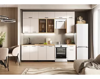 Кухонный гарнитур Бьянка 2.6м/1080мм - Кашемир (МИФ)