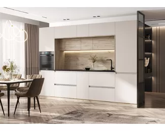 Кухня Карина 3.2м ЛДСП - Кашемир/Дуб Крафт серый (МИФ)