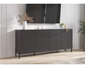 Комод Оливия (металл) - Графит/Графит Софт NEW (МИФ)