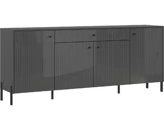 Комод Оливия (металл) - Графит/Графит глянец (МИФ)