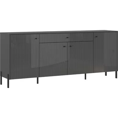 Комод Оливия (металл) - Графит/Графит глянец (МИФ)