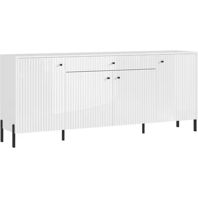 Комод Оливия (металл) - Белый/Белый глянец (МИФ)