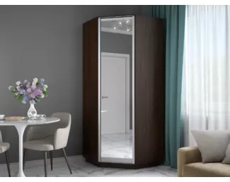 Угловой Экспресс (ЛДСП/Зеркало, 2400) - Венге (Е1)