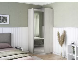 Угловой Экспресс (ЛДСП/Зеркало, 2400) - Ясень Анкор светлый (Е1)