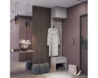 Прихожая Пандора ПР-07 с антресолью ШКН-01 - Кашемир/Айриш MF03 (BTS)