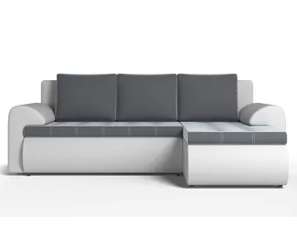 Угловой диван Ванкувер правый - Белый / Серый (Столлайн)