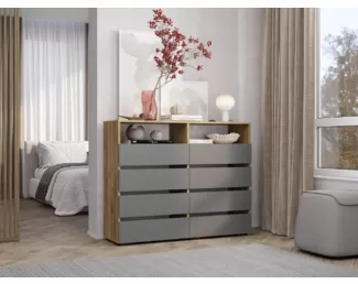 Комод Твист КМ-20 - Дуб Крафт/Графит (BTS)