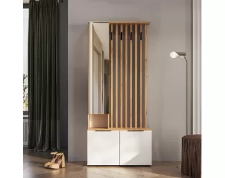 Прихожая Сандра ПР-03 - Дуб Крафт/Белый (BTS)