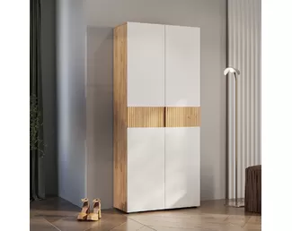 Шкаф 2-х створчатый Сандра ШК-04 - Дуб Крафт/Белый/Тортуга (М27) (BTS)