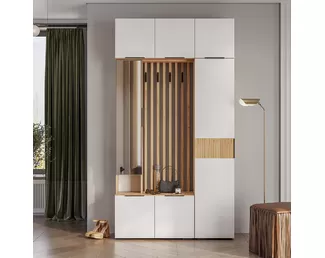 Прихожая Сандра (Комплект 4) - Дуб Крафт/Белый (BTS)