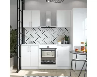 Кухня Настя 1.1м ЛДСП - Белый (Горизонт)