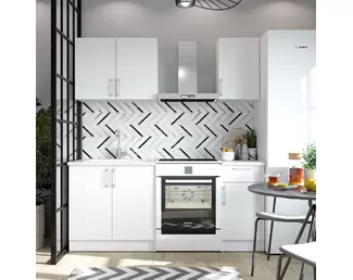 Кухня Настя 1.2м ЛДСП - Белый (Горизонт)