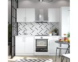 Кухня Настя 1.3м ЛДСП - Белый (Горизонт)