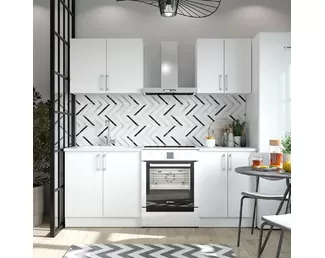 Кухня Настя 1.4м ЛДСП - Белый (Горизонт)