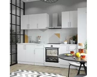 Кухня Настя 1.8м ЛДСП - Белый (Горизонт)