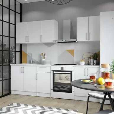 Кухня Настя 1.8м ЛДСП - Белый (Горизонт)