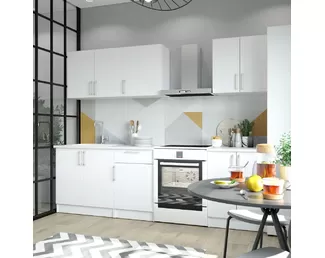 Кухня Настя 1.9м ЛДСП - Белый (Горизонт)