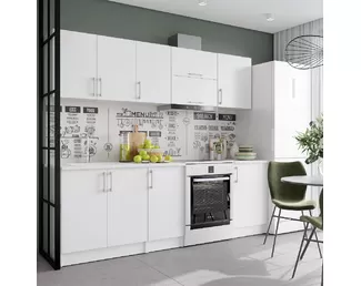 Кухня Настя 2.3м ЛДСП - Белый (Горизонт)