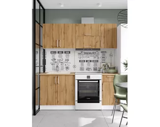 Кухня Настя 1.8м ЛДСП - Дуб Вотан (Горизонт)