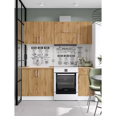 Кухня Настя 1.8м ЛДСП - Дуб Вотан (Горизонт)