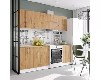 Кухня Настя 2.2м ЛДСП - Вариант 2 - Дуб Вотан (Горизонт)