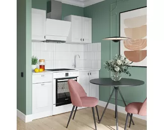 Кухня Настя 1.0м - Белый Софт (Горизонт)