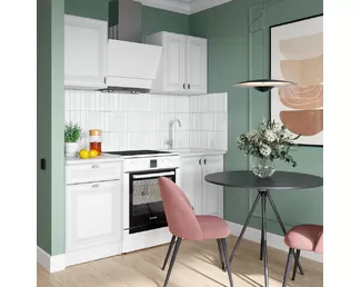 Кухня Настя 1.1м - Белый Софт (Горизонт)