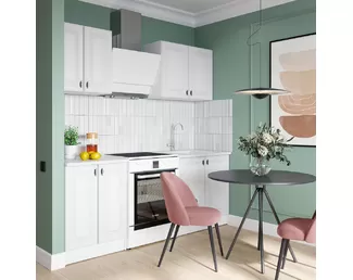 Кухня Настя 1.4м - Белый Софт (Горизонт)