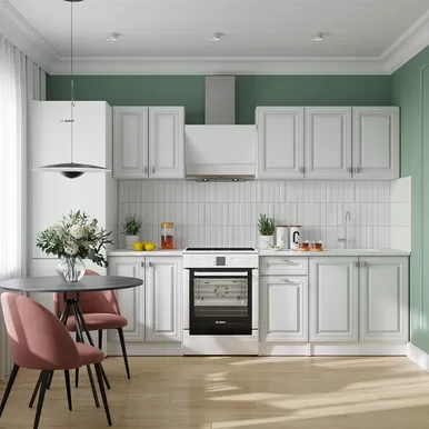 Кухня Настя 1.8м - Белый Софт (Горизонт)