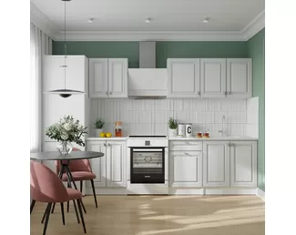 Кухня Настя 1.9м - Белый Софт (Горизонт)
