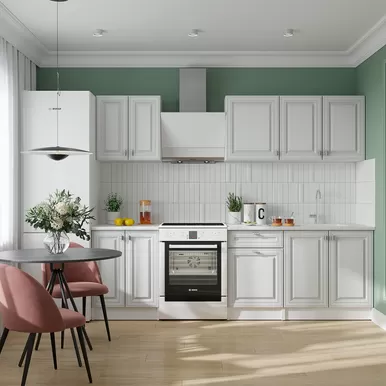 Кухня Настя 1.9м - Белый Софт (Горизонт)