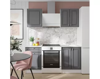 Кухня Настя 1.1м - Графит Софт (Горизонт)
