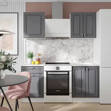 Кухня Настя 1.1м - Графит Софт (Горизонт)